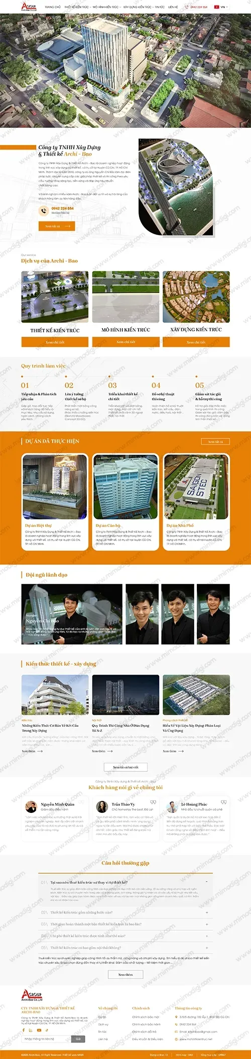 WEBSITE DESIGN PROJECT FOR ARCHITECTURAL MODELING ARCHI BAO
