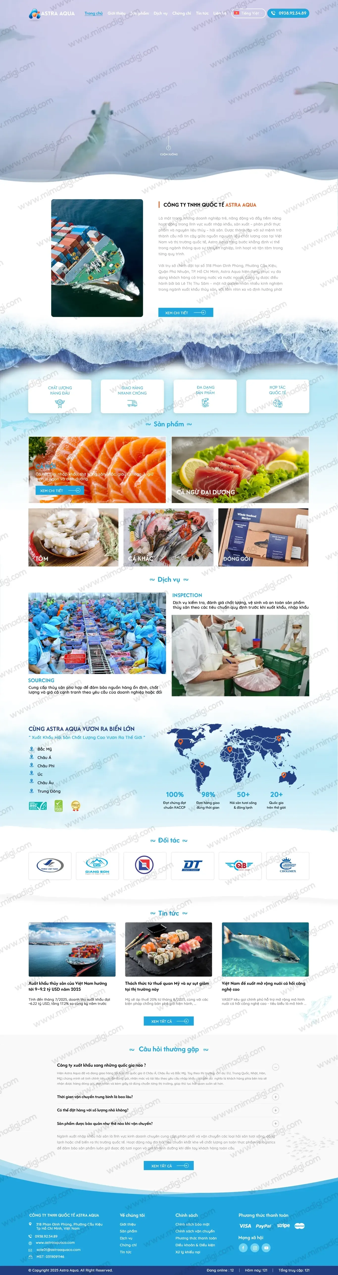 Astra Aqua Website – Digital Solution From MIMADIGI