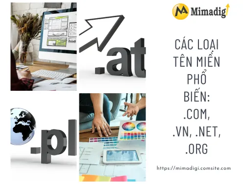 Các loại tên miền phổ biến: .com, .vn, .net, .org và cách chọn lựa phù hợp cùng MIMADIGI