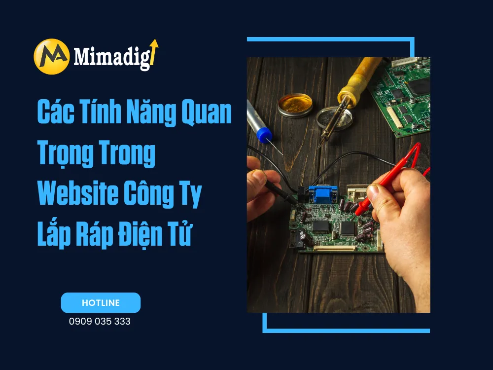Thiết kế website nhà máy lắp ráp điện tử tại mimadigi