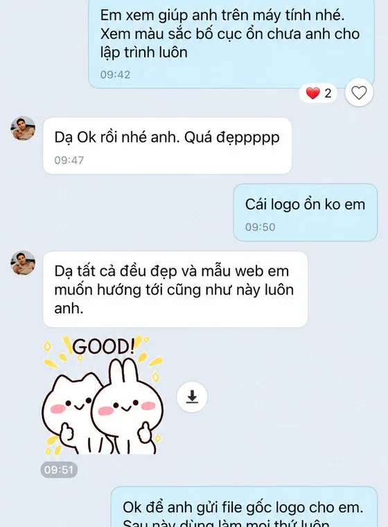 Screenshot of a customer message sent to MIMA