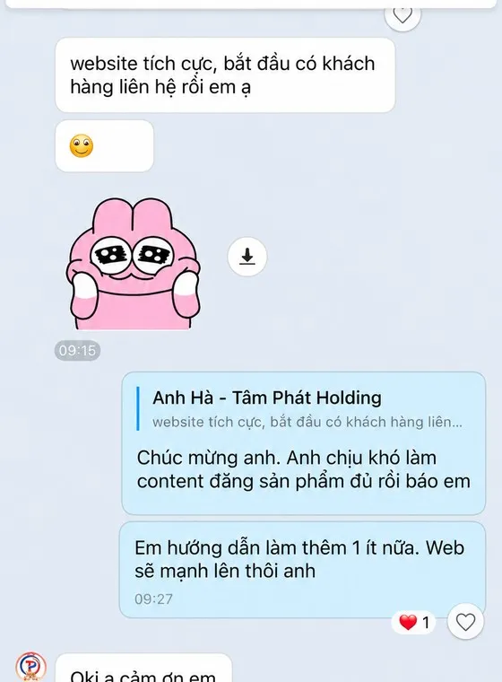 Screenshot of a customer message sent to MIMA