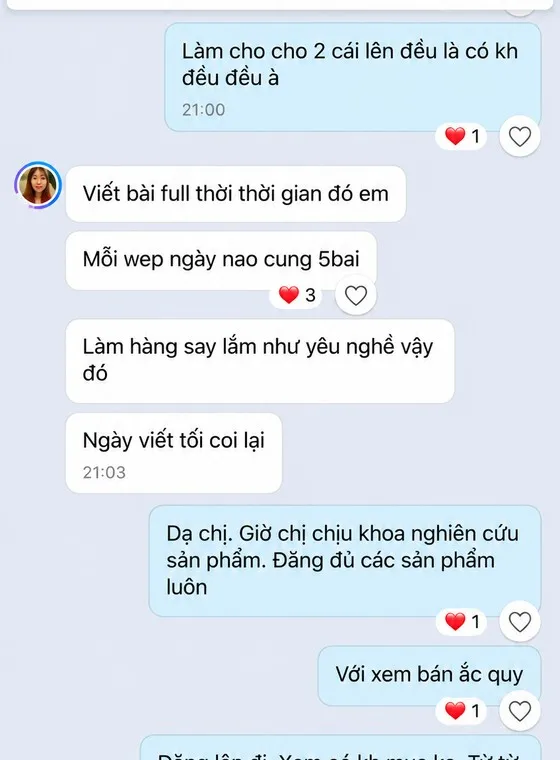 Screenshot of a customer message sent to MIMA