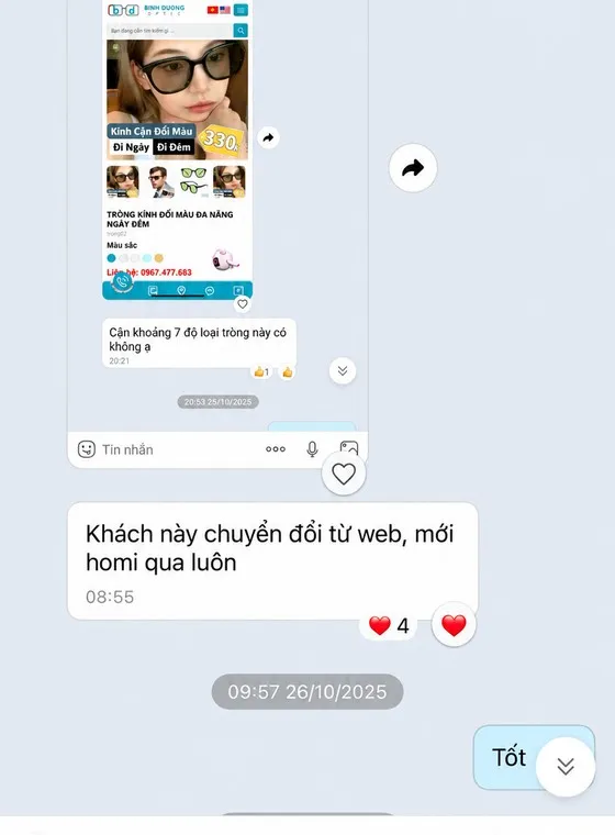 Screenshot of a customer message sent to MIMA