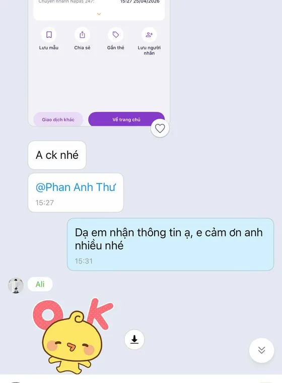 Screenshot of a customer message sent to MIMA