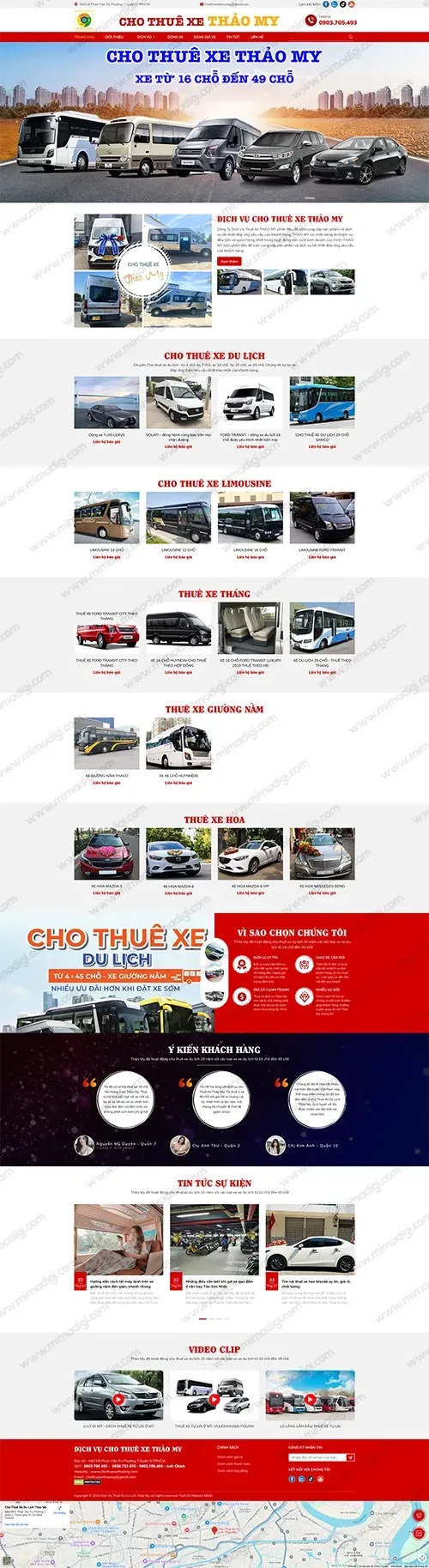 Designing an SEO-Standard Website for Thao My Car Rental