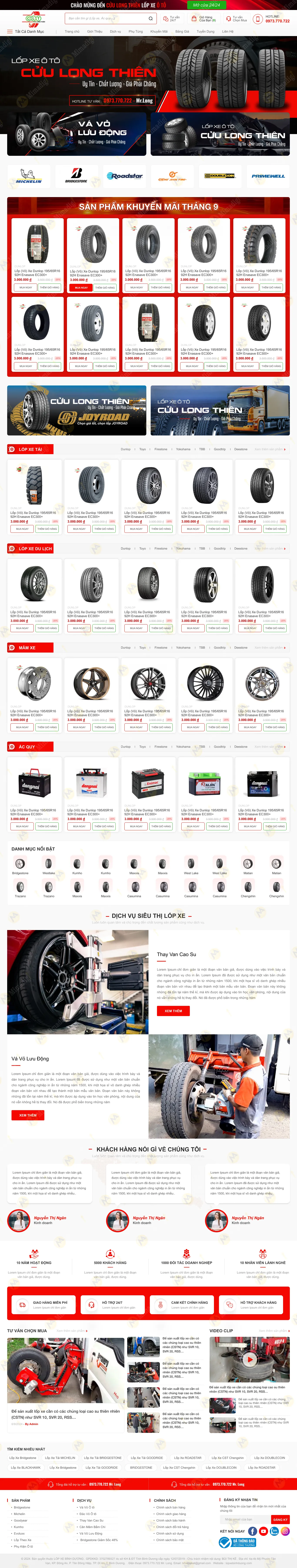Binh Duong Tires - Genuine Distribution Agent, Top Quality