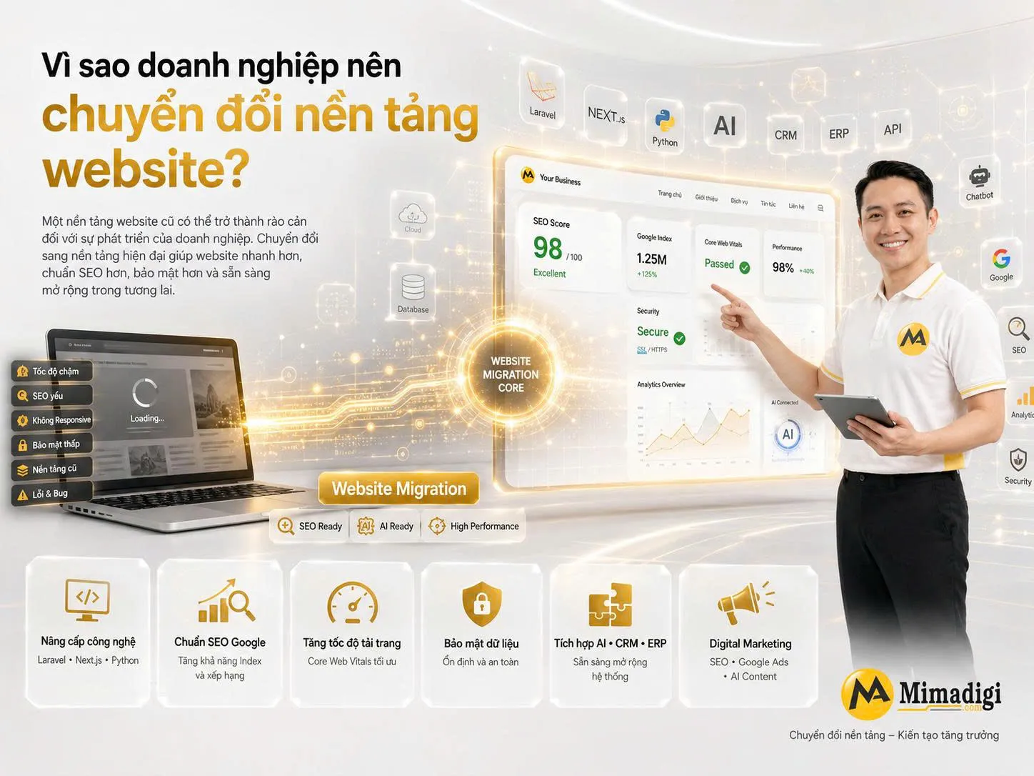 Vì sao doanh nghiệp nên chuyển đổi nền tảng website?
