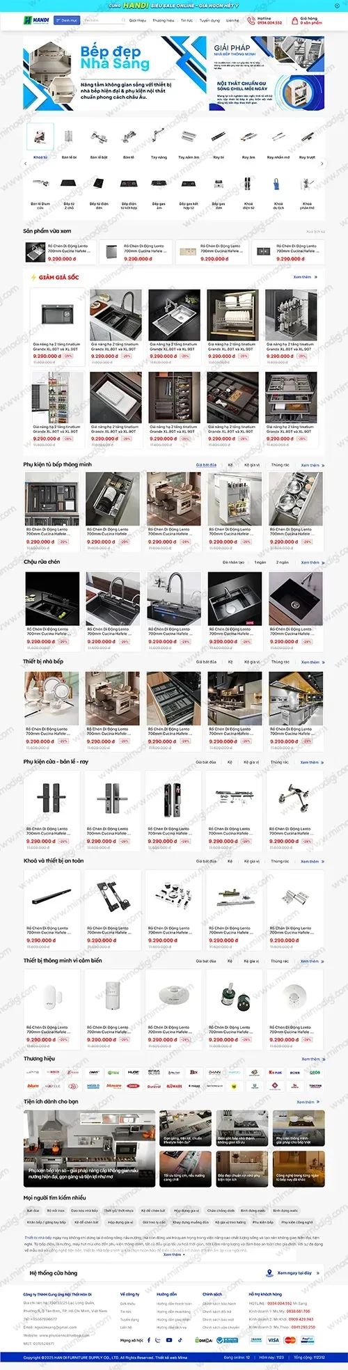 Han Di Kitchen Interior Website – SEO Standard Solution From MIMADIGI