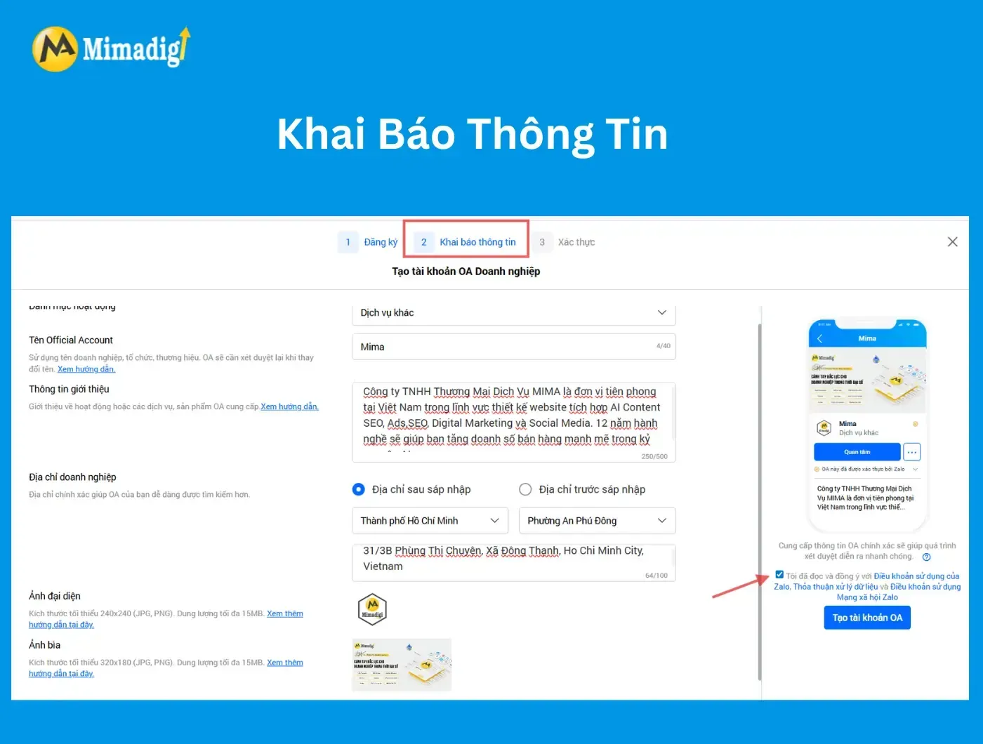 Nhập Thông Tin Đăng Ký