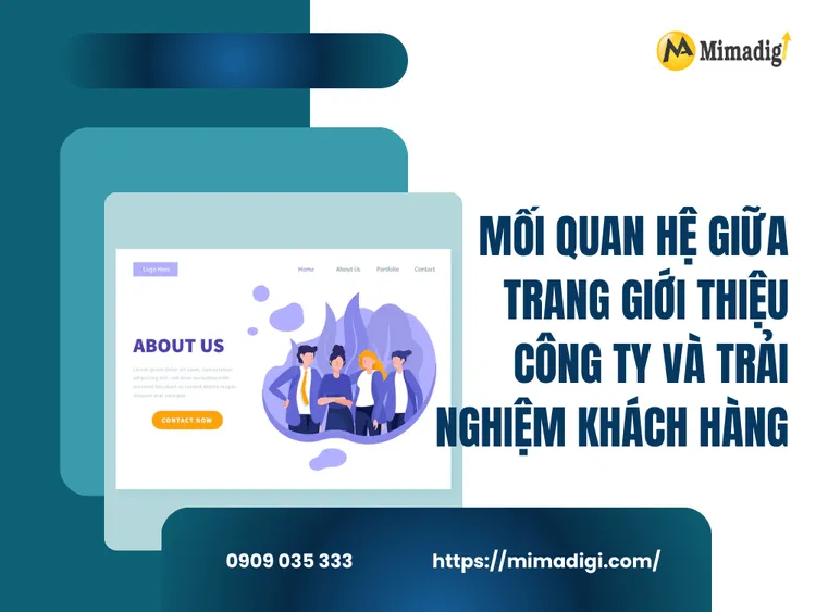 Mối quan hệ giữa trang giới thiệu công ty và trải nghiệm khách hàng tại MIMA