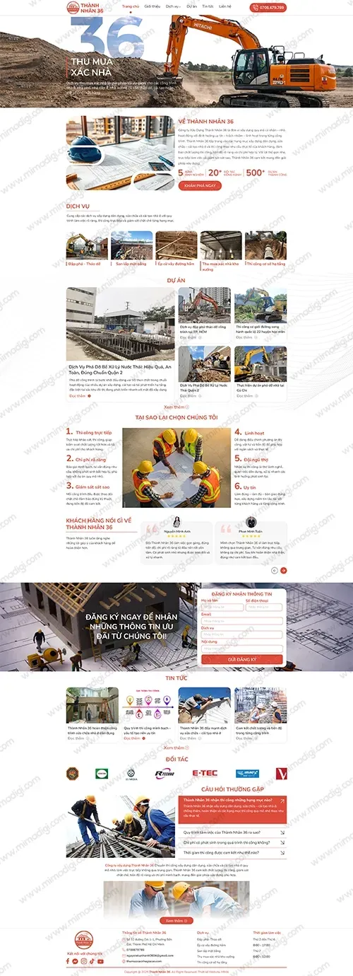 Thanh Nhan 36 Website Project by MIMA