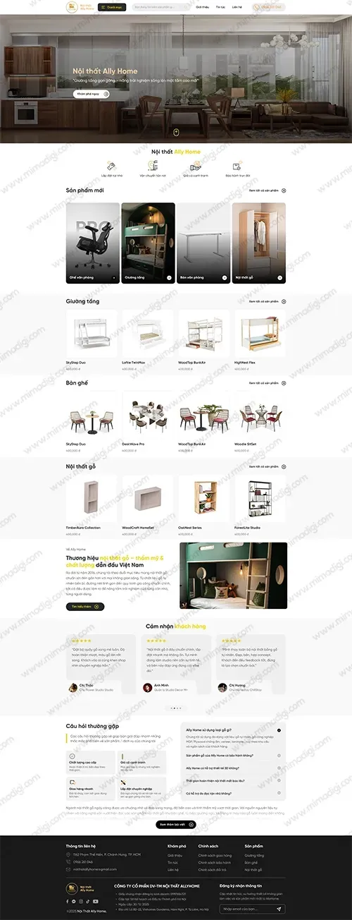 SEO-Optimized Website Design for Allyhome Furniture