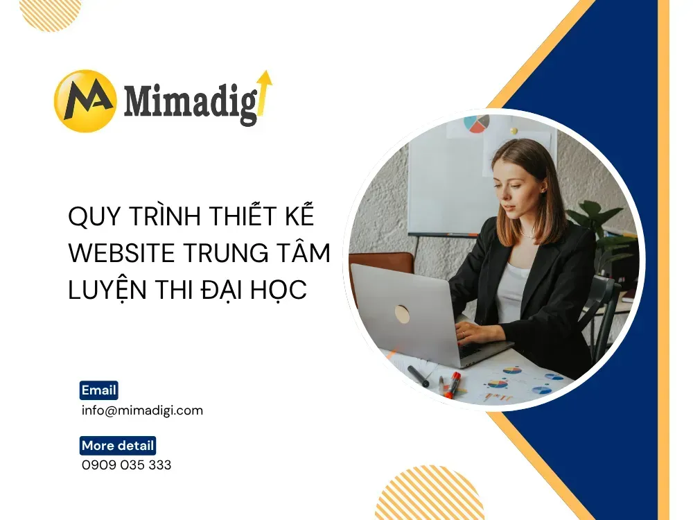 Quy trình thiết kế website trung tâm luyện thi đại học tại mima