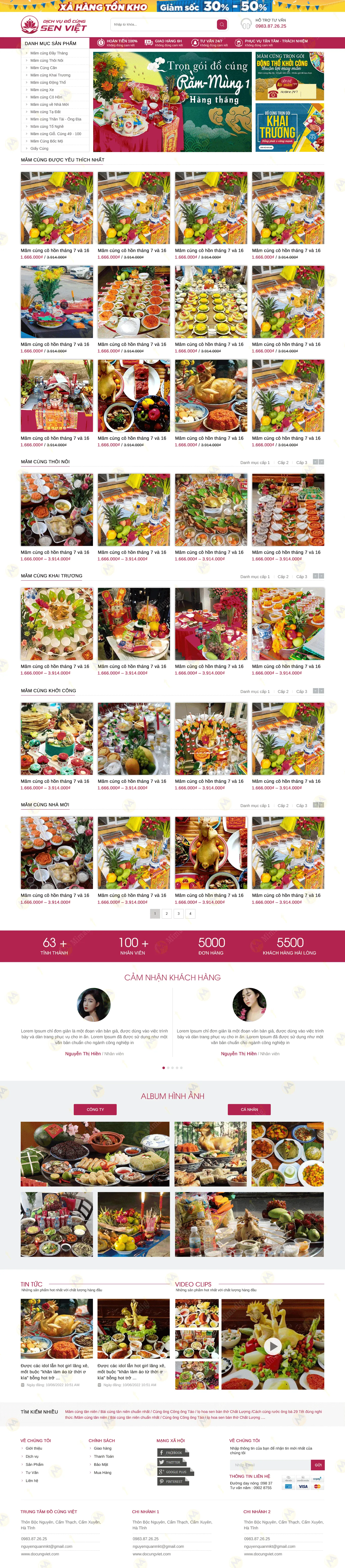 Sen Viet – Reputable, Thoughtful, and Spiritual Full Offering Tray Service