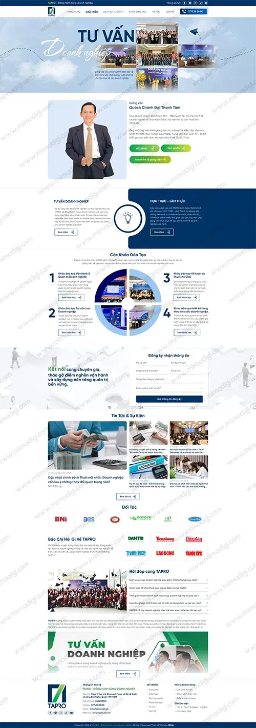 Tapro Business Consulting Website Optimized for Google