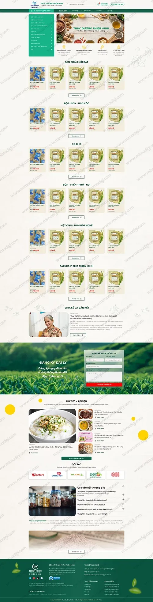 Thien Minh Vegetarian Food Website Project