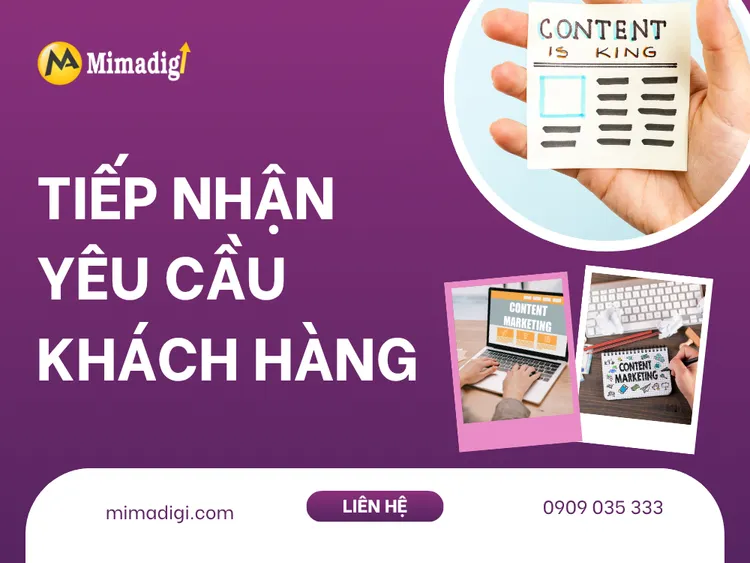 Tiếp Nhận Yêu Cầu Khách Hàng tại mima