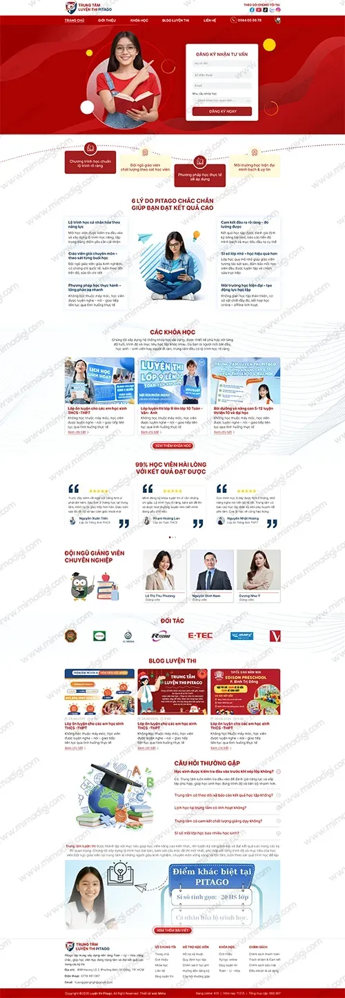 Modern Website Design for Tutoring Centers